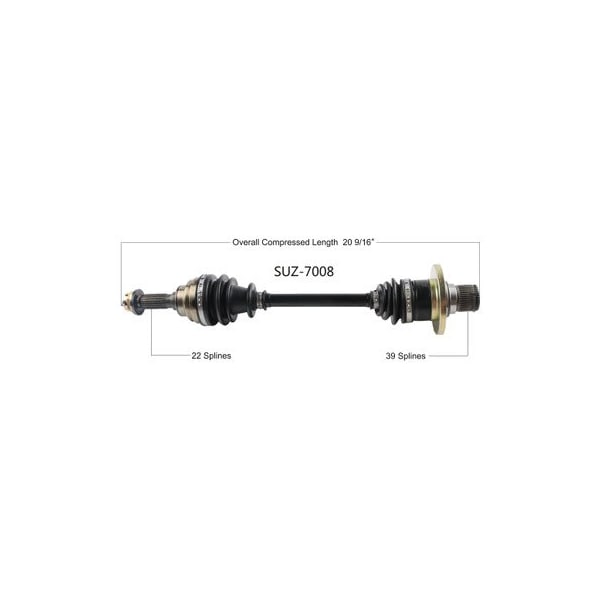 Wide Open OE Replacement CV Axle for SUZUKI REAR L/R LTA500/750X KINGQUAD SUZ-7008 - main